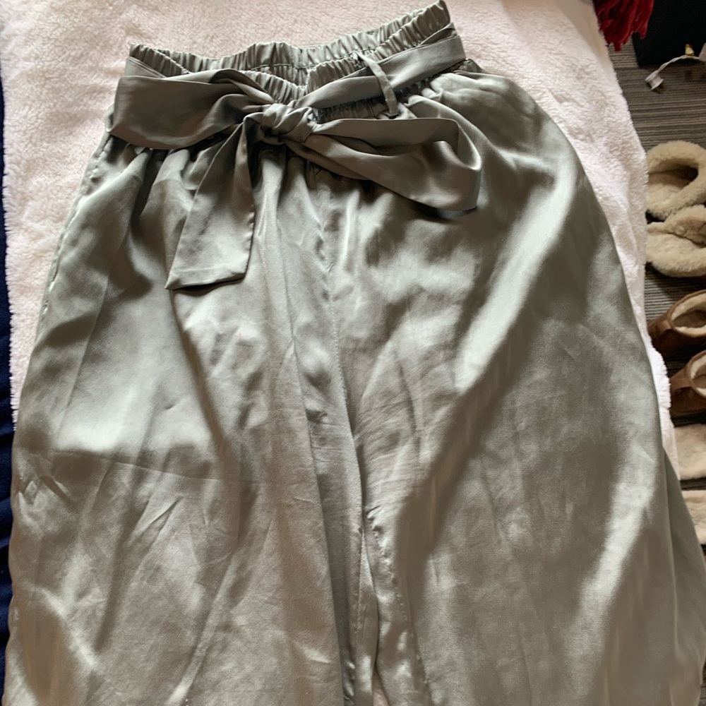 Sage Silk Pants